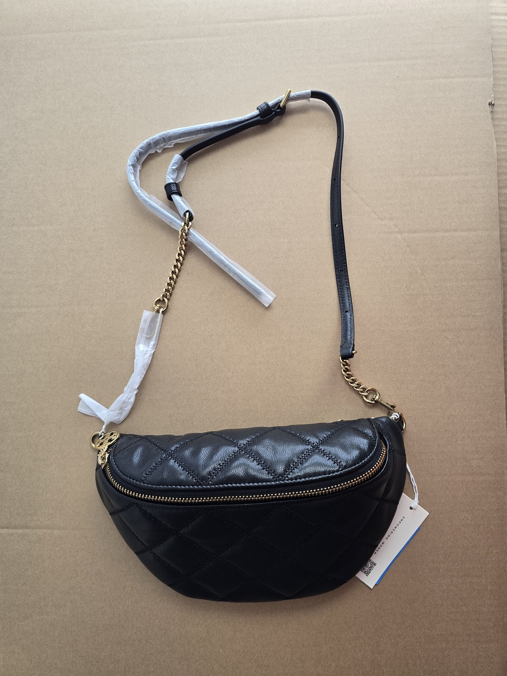Tory Burch Quilted Leather Crossbody Bag - Black - Picture 3 of 5